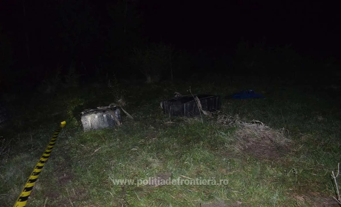 Focuri de armă pentru prinderea unor contrabandiști care transportau 22.000 de pachete cu țigări FOTO