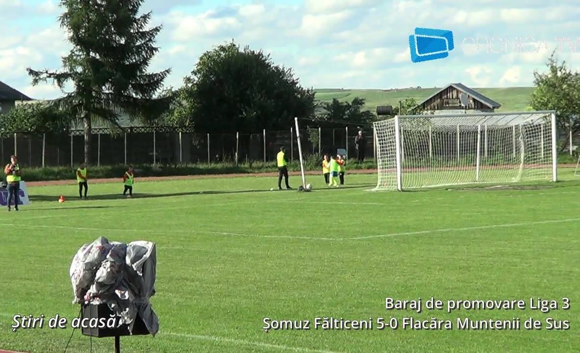 VIDEO Șomuz Fălticeni - Flacăra Muntenii de Sus: 5-0 în turul barajului de promovare în Liga a III-a