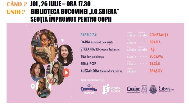 Caravana Booktubers on Tour ajunge joi la Suceava