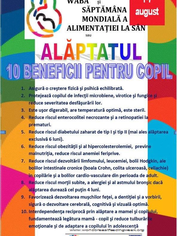 DSP Suceava marchează “Săptămâna Mondială a Alăptării”