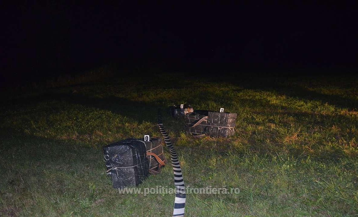 Cinci focuri de armă la frontieră pentru reținerea unor contrabandiști de țigări FOTO