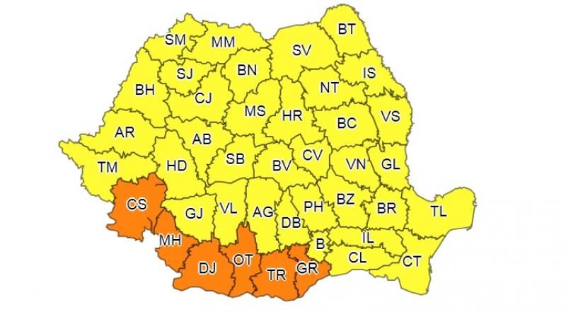 Suceava. Cod galben de intensificări ale vântului și ninsori viscolite