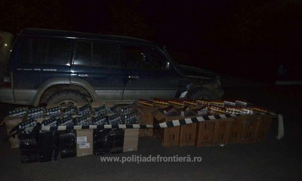 Focuri de armă pentru reținerea unui contrabandist de țigări. Suspectul a fugit în Ucraina