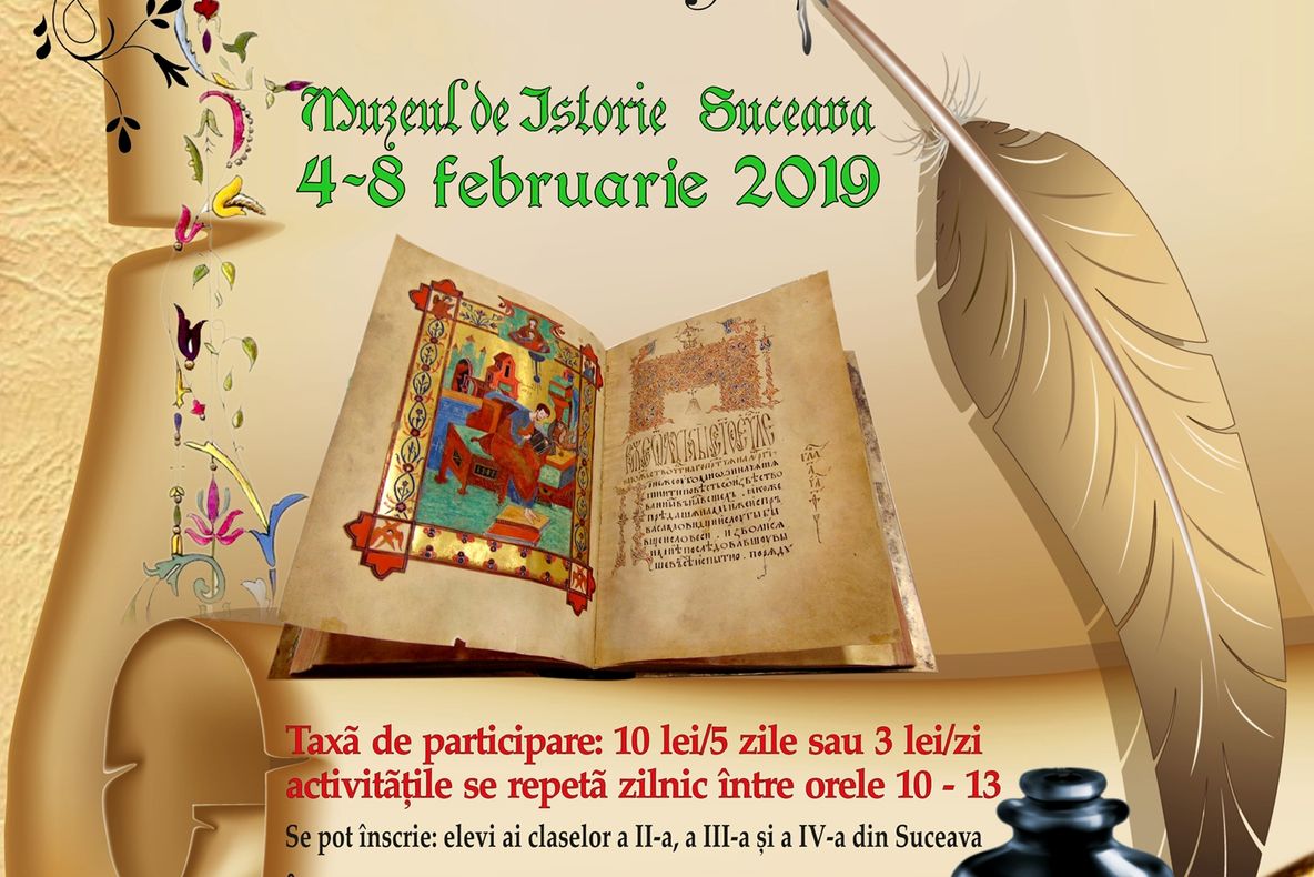 Atelier de caligrafie în vacanța intersemestrială, la Muzeul de Istorie