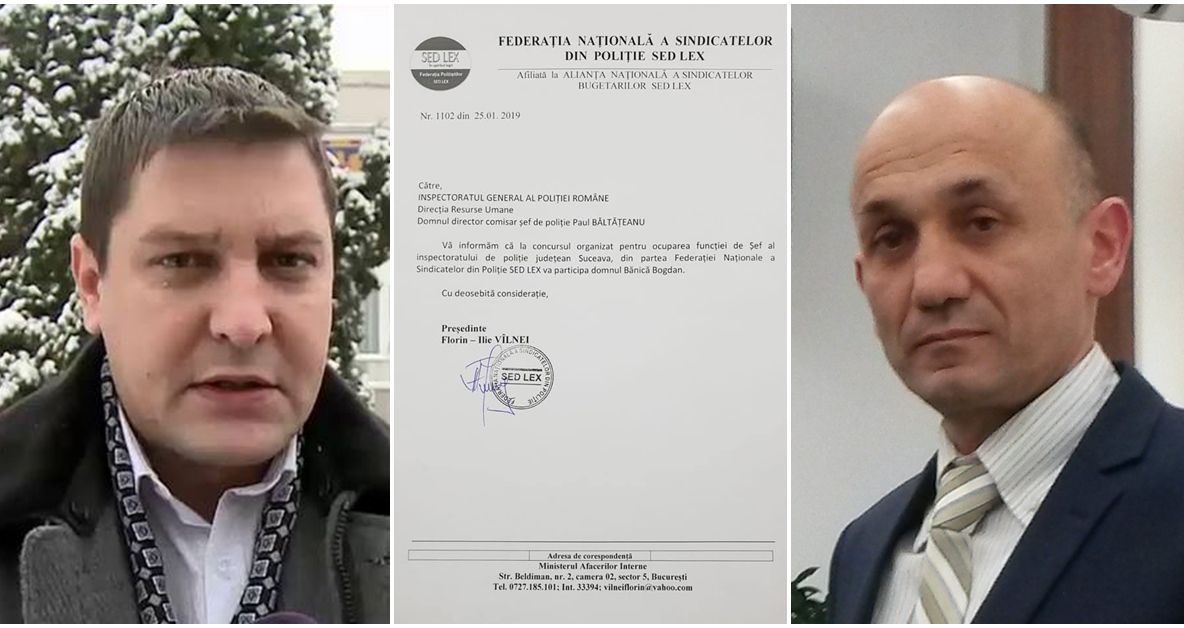 Sindicalistul Bogdan Bănică, observator la concursul pentru șefia IPJ Suceava