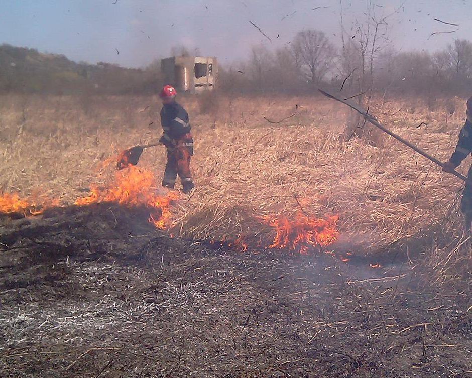 20 de amenzi aplicate de pompieri persoanelor care au incendiat vegetația uscată