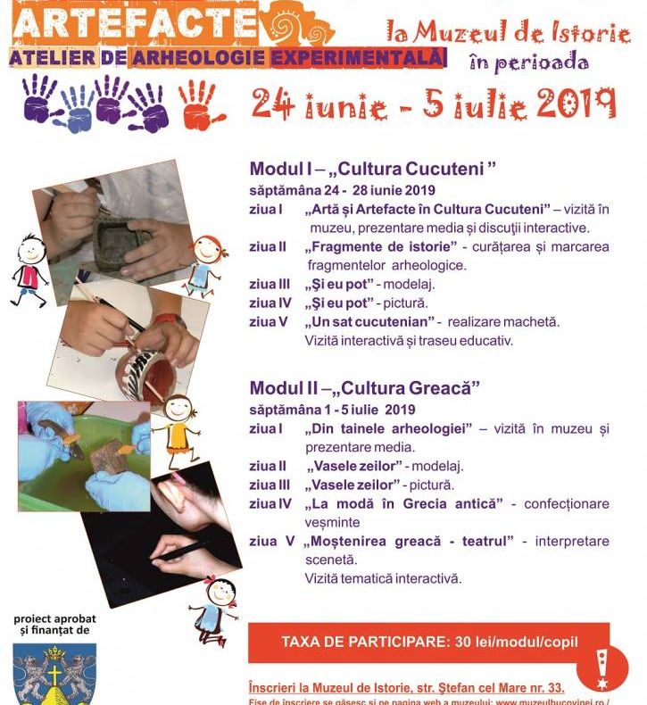 Atelier de arheologie experimentală pentru copii, la Muzeul de Istorie