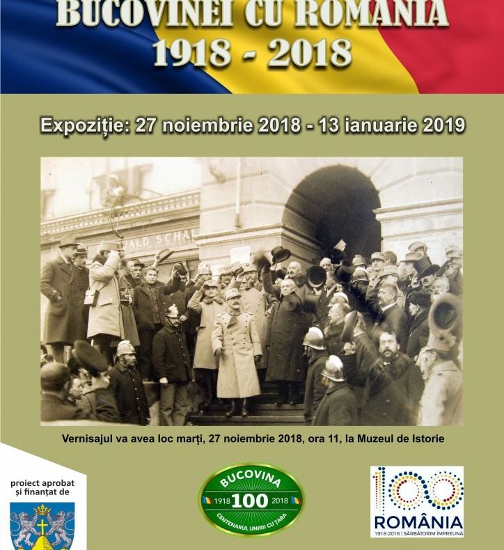 Expoziția „100 de ani de la Unirea Bucovinei cu România. 1918-2018”, itinerată în școli și licee din județ