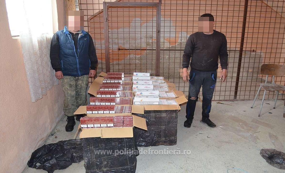 Doi ucraineni contrabandiști de țigări au fost prinși în flagrant de polițiștii de frontieră, la Bilca