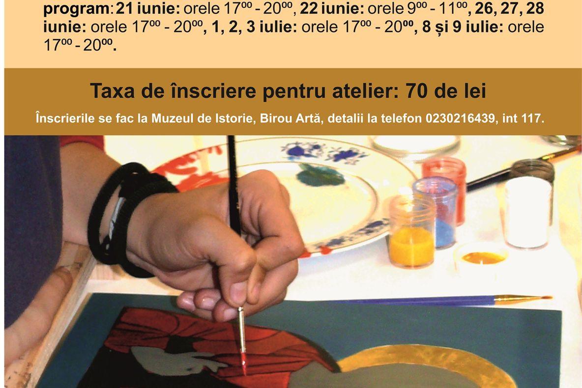 Atelier de pictură icoană în manieră bizantină pentru adulți, la Muzeul de Istorie