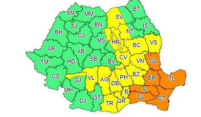 Cod galben de ploi, vânt și grindină pentru județul Suceava