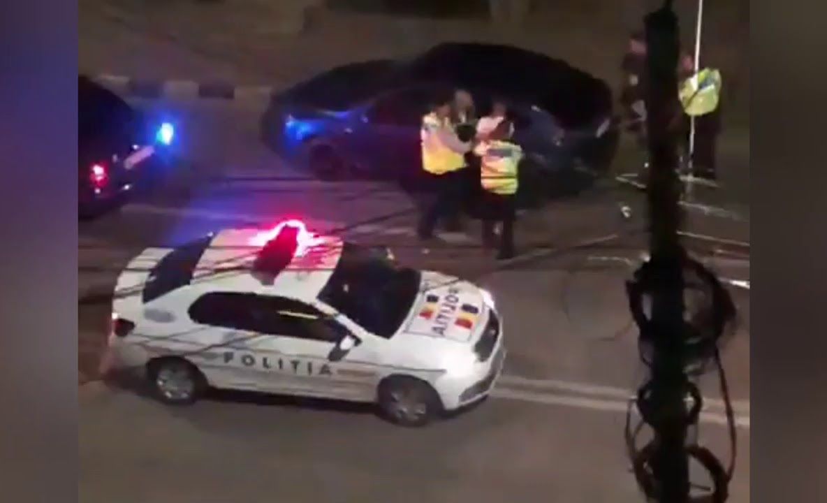 VIDEO Șofer beat la volan urmărit și încătușat de polițiștii din Suceava