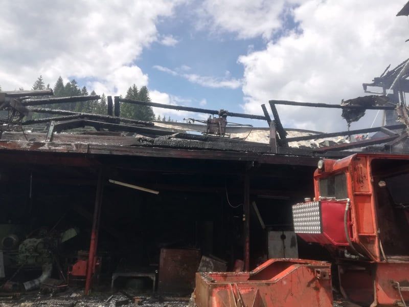 Incendiu de proporții la un gater din localitatea Frumosu