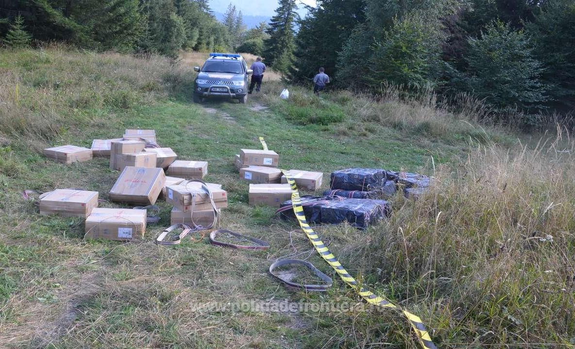Țigări în valoare de peste 200.000 de lei, confiscate de polițiștii de frontieră la Straja VIDEO