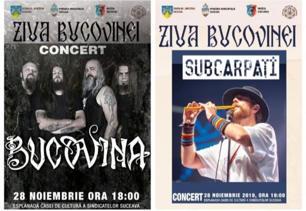 Concerte Bucovina și Subcarpați, joi seară, în centrul municipiului Suceava, după aprinderea bradului de Crăciun