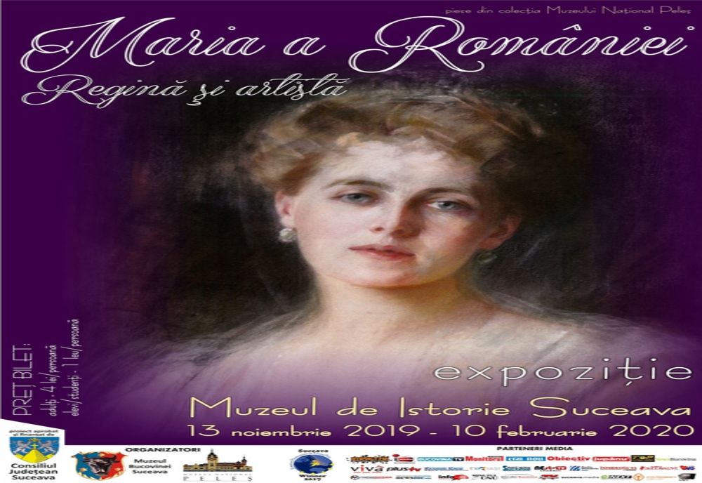 Expoziția „Maria a României, regină și artistă” va fi vernisată miercuri, la Muzeul de Istorie Suceava