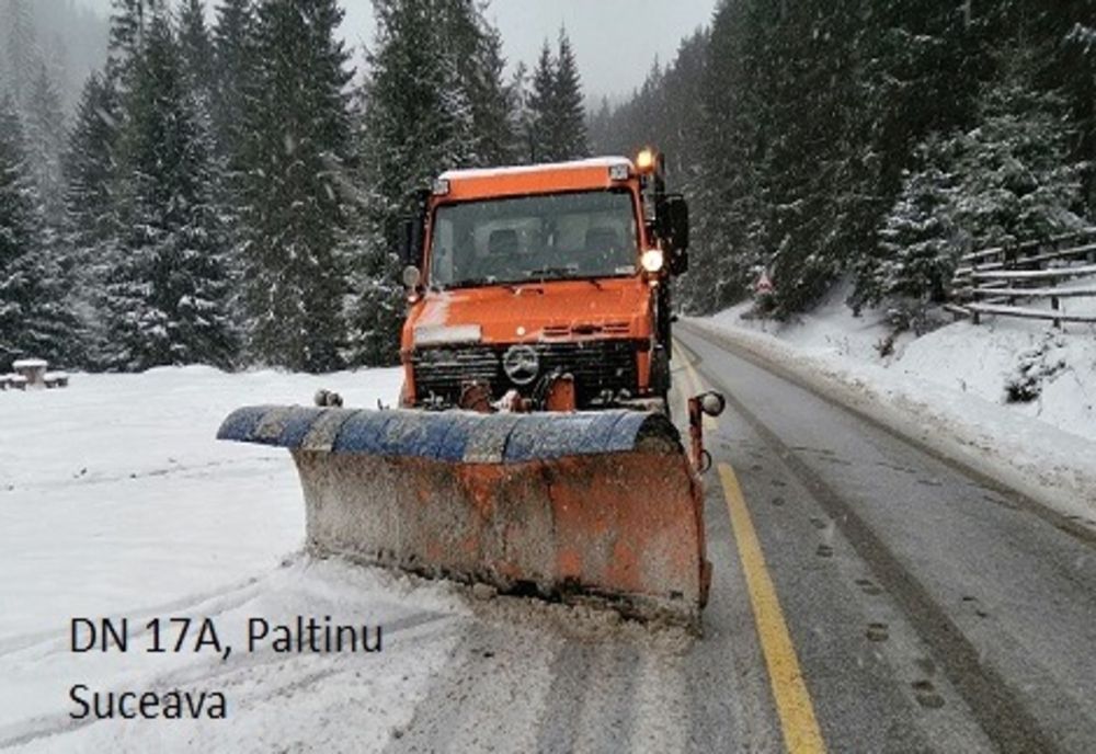 Trafic îngreunat de viscol pe mai multe drumuri din județul Suceava