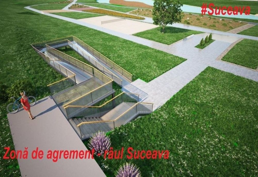 A fost semnat contractul de finanțare pentru amenajarea zonei de agrement din lunca râului Suceava FOTO
