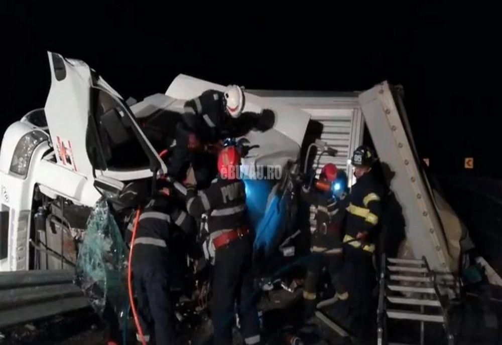 Șofer sucevean de tir, mort într-un grav accident în județul Buzău VIDEO