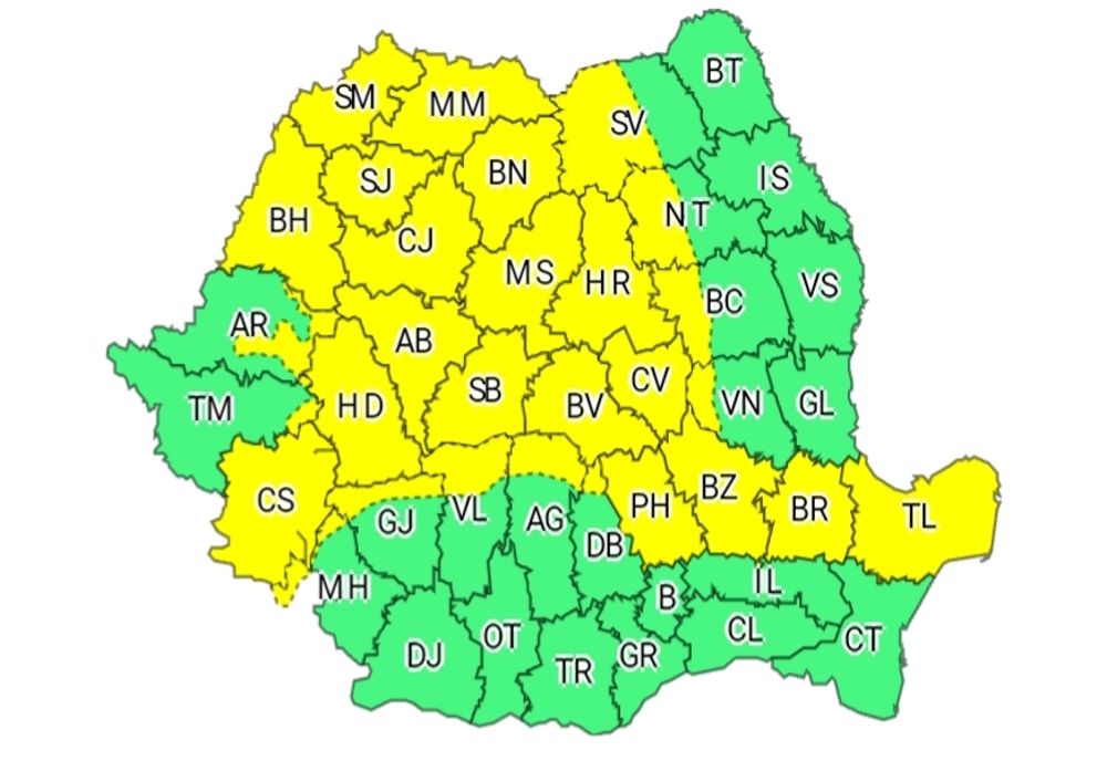 Informare meteo de intensificări ale vântului și instabilitate atmosferică