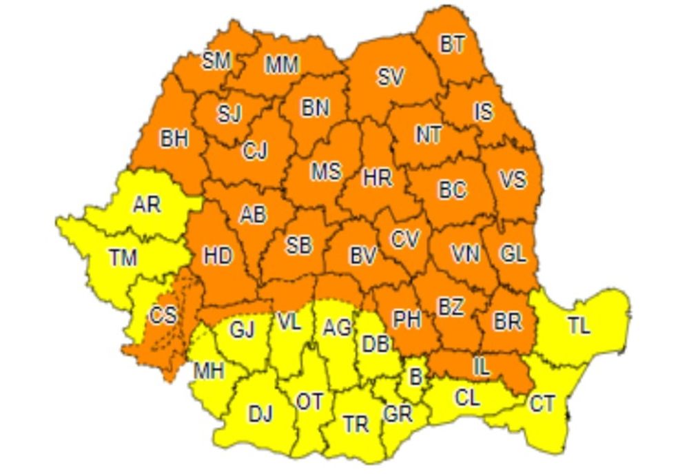 Suceava sub cod portocaliu de ploi, grindină și vijelii
