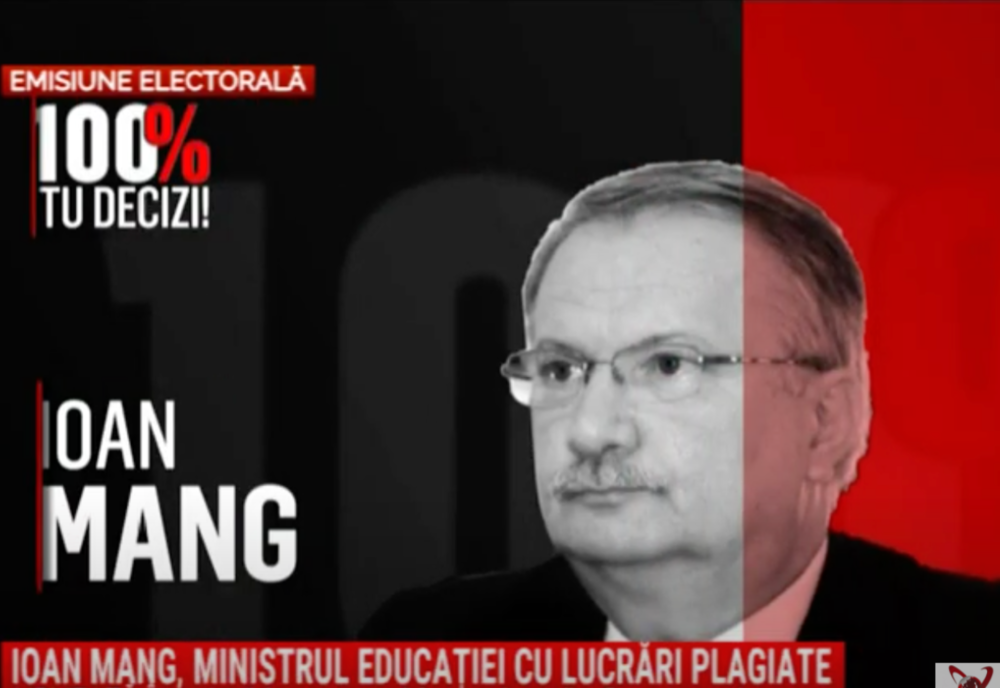 100% TU DECIZI! Ioan Mang, ministrul Educației cu lucrări plagiate