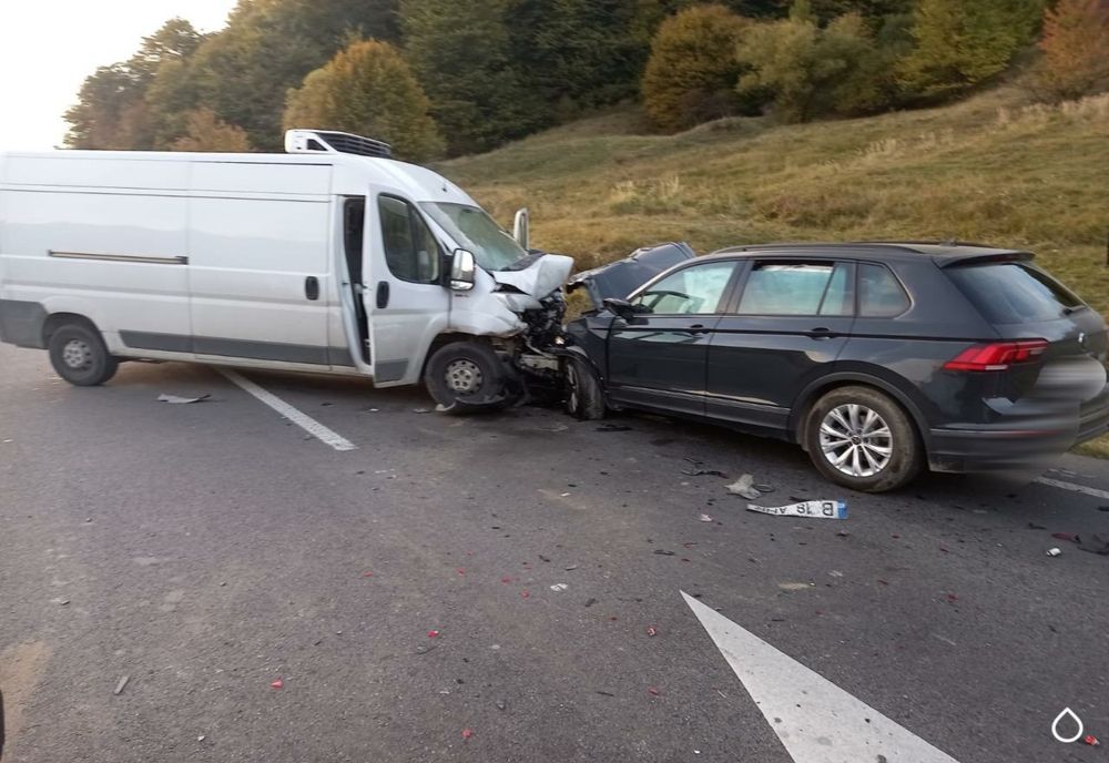 Tamponare în lanț la ieșire din Gura Humorului