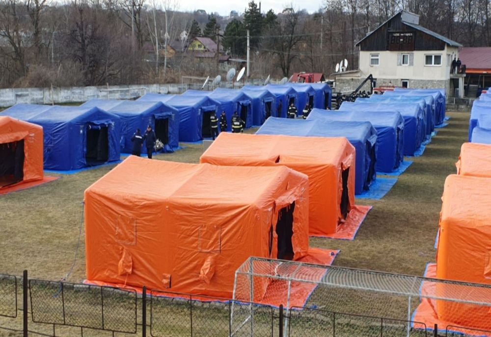 Tabere mobile, operaționalizate de IGSU în zonele de graniță pentru sprijinul refugiaților din Ucraina