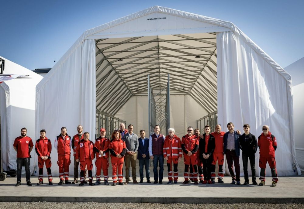 Crucea Roșie Italiană a construit un hub umanitar la Suceava