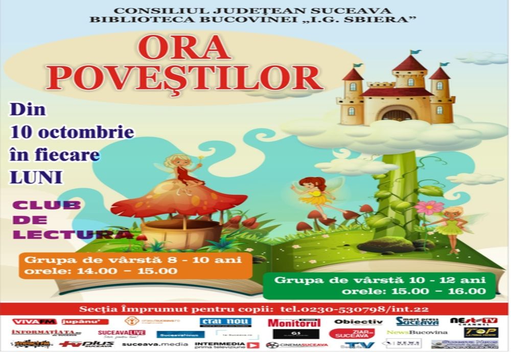 ORA POVEȘTILOR, la Biblioteca Bucovinei „I. G. Sbiera”