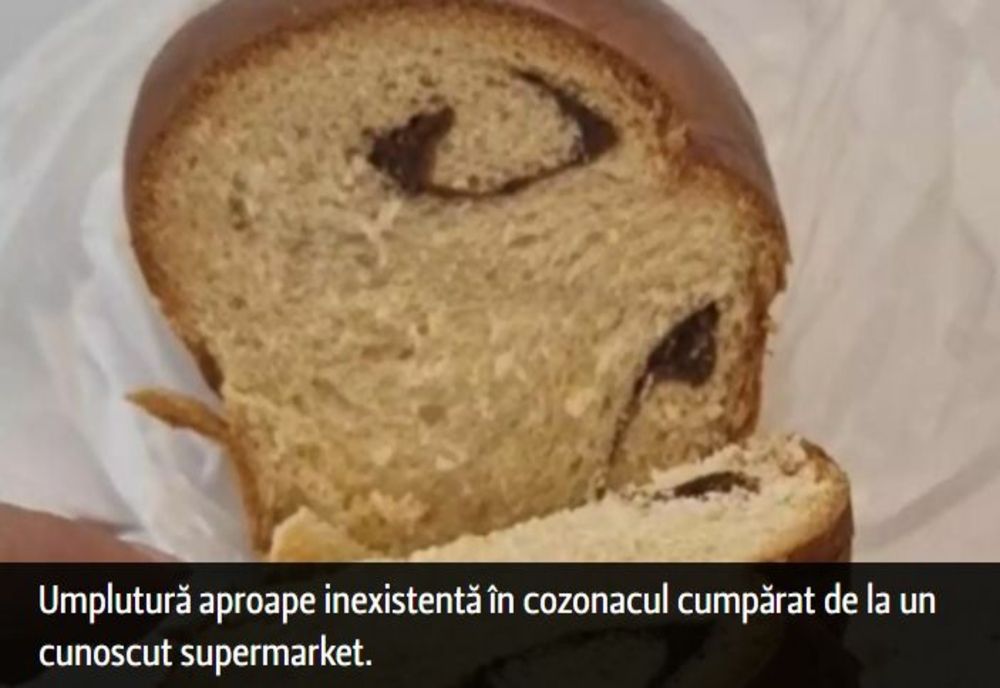 Țeapă la raft, pentru români, de Paște. Cozonac vândut fără...umplutură! VIDEO