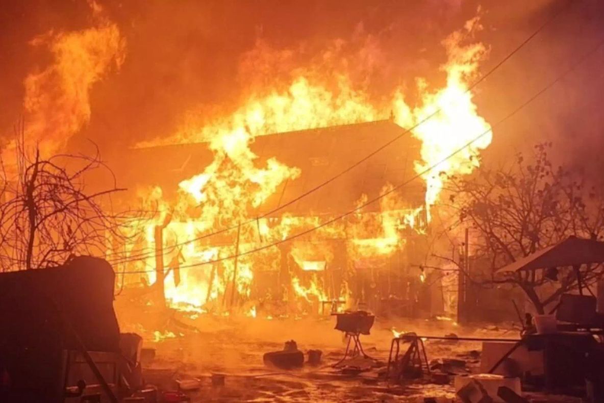 Iad dezlănțuit în curtea unui bătrân din Suceava. Gospodăria, făcută scrum după un incendiu nimicitor