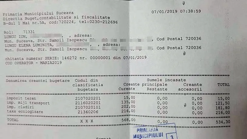 chitanta-primarul-ion-lungu-2019