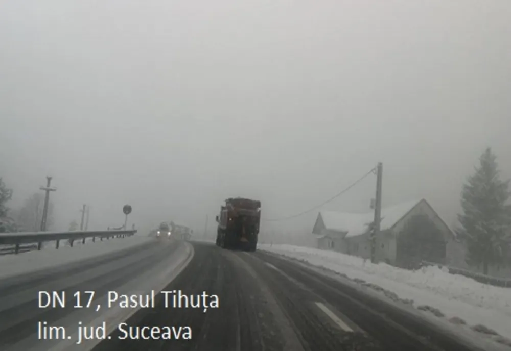 Ninsori în jumătatea de nord a Moldovei. Cum se circulă pe drumurile naționale