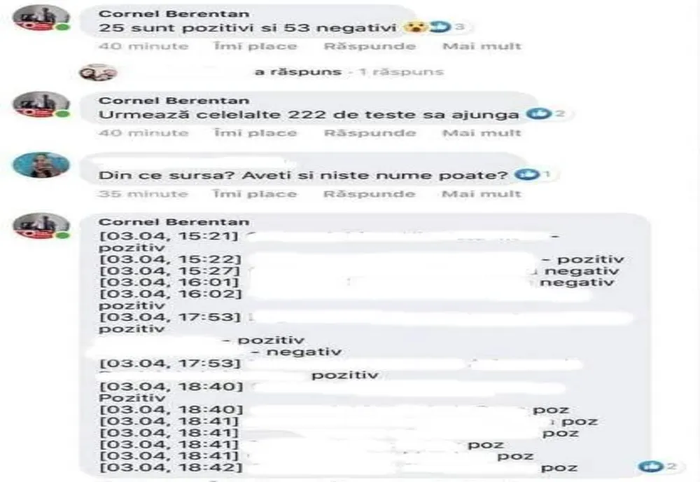 Dosar penal după ce un consilier local a făcut publică o listă cu angajații Spitalului Câmpulung Moldovenesc diagnosticați cu coronavirus