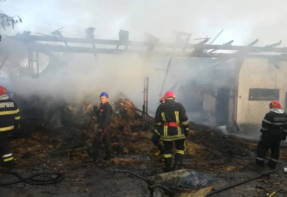 Cinci ore de luptă cu flăcările pentru pompierii din Suceava (FOTO/VIDEO)