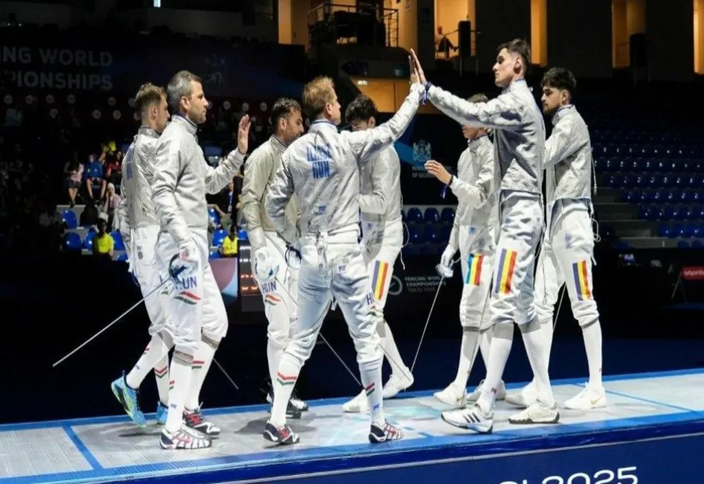 CAMPIONATUL MONDIAL DE SCRIMĂ: ECHIPA MASCULINĂ DE SABIE A ROMÂNIEI, MEDALIATĂ CU BRONZ