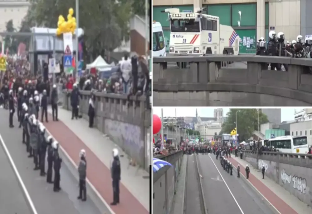 PROTESTE URIAȘE LA BRUXELLES, ÎN CAPITALA EUROPEI VIDEO