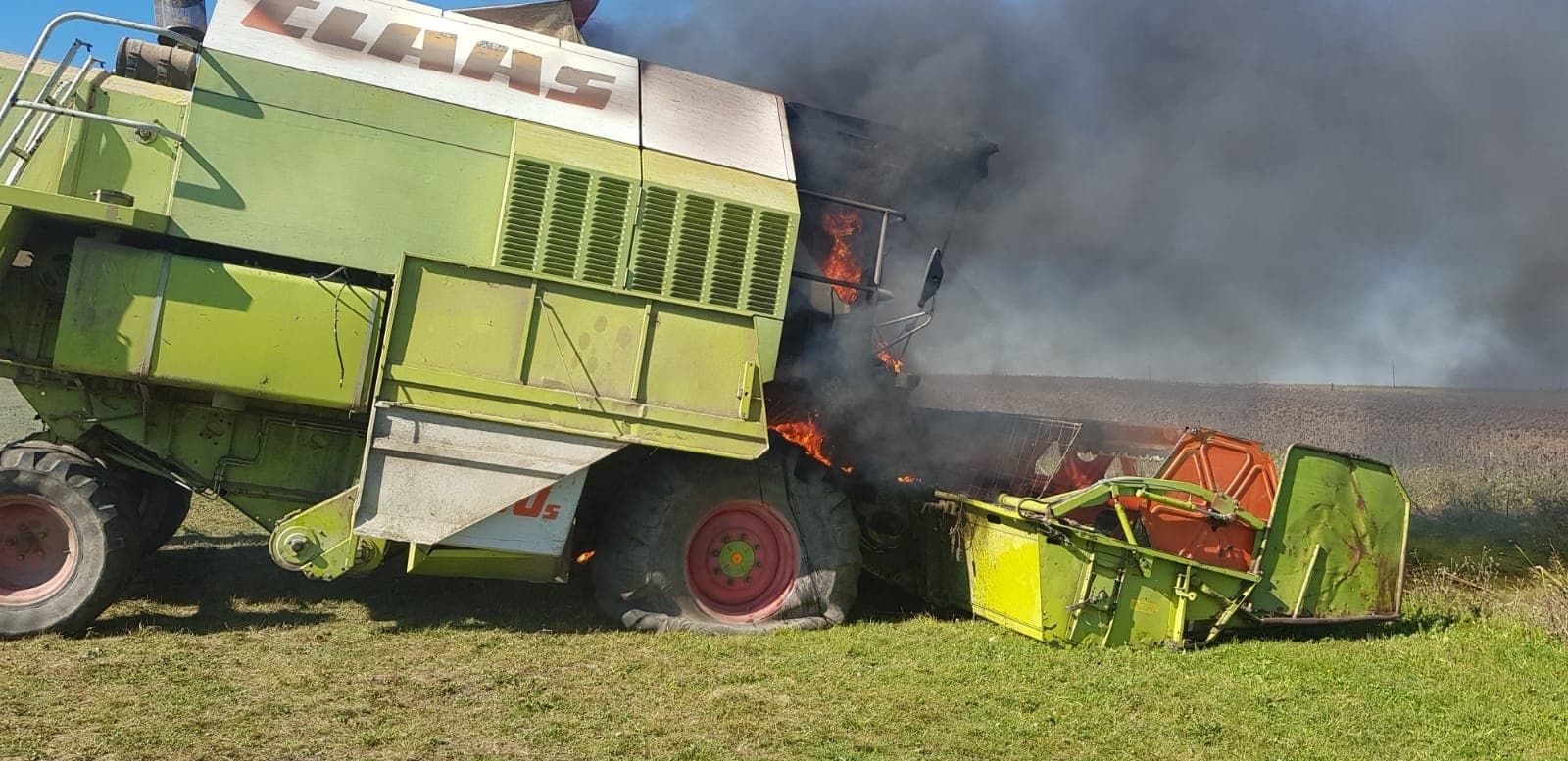 incendiu combină Forăști