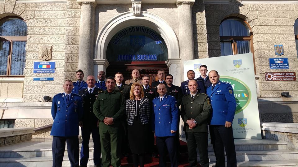 ofițeri opt țări la Prefectura Suceava