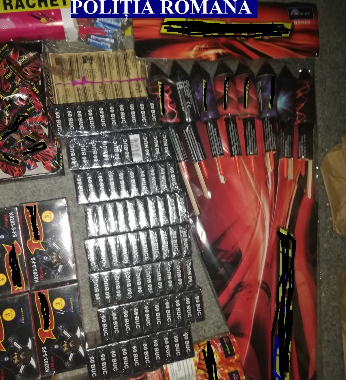 articole pirotehice confiscate