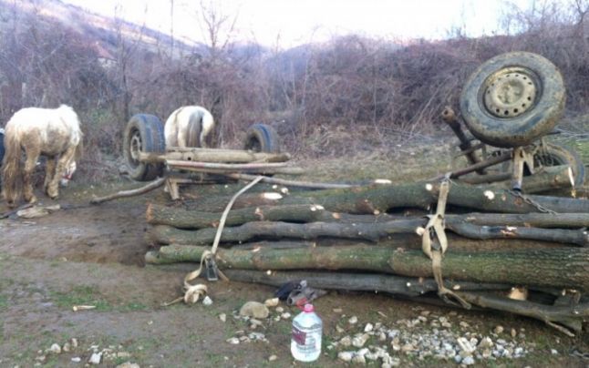 căruță răsturnată