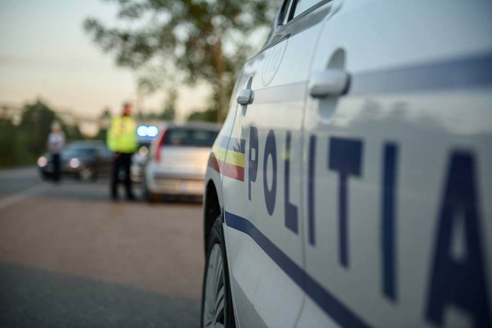 mașină de poliție accident, foto arhivă