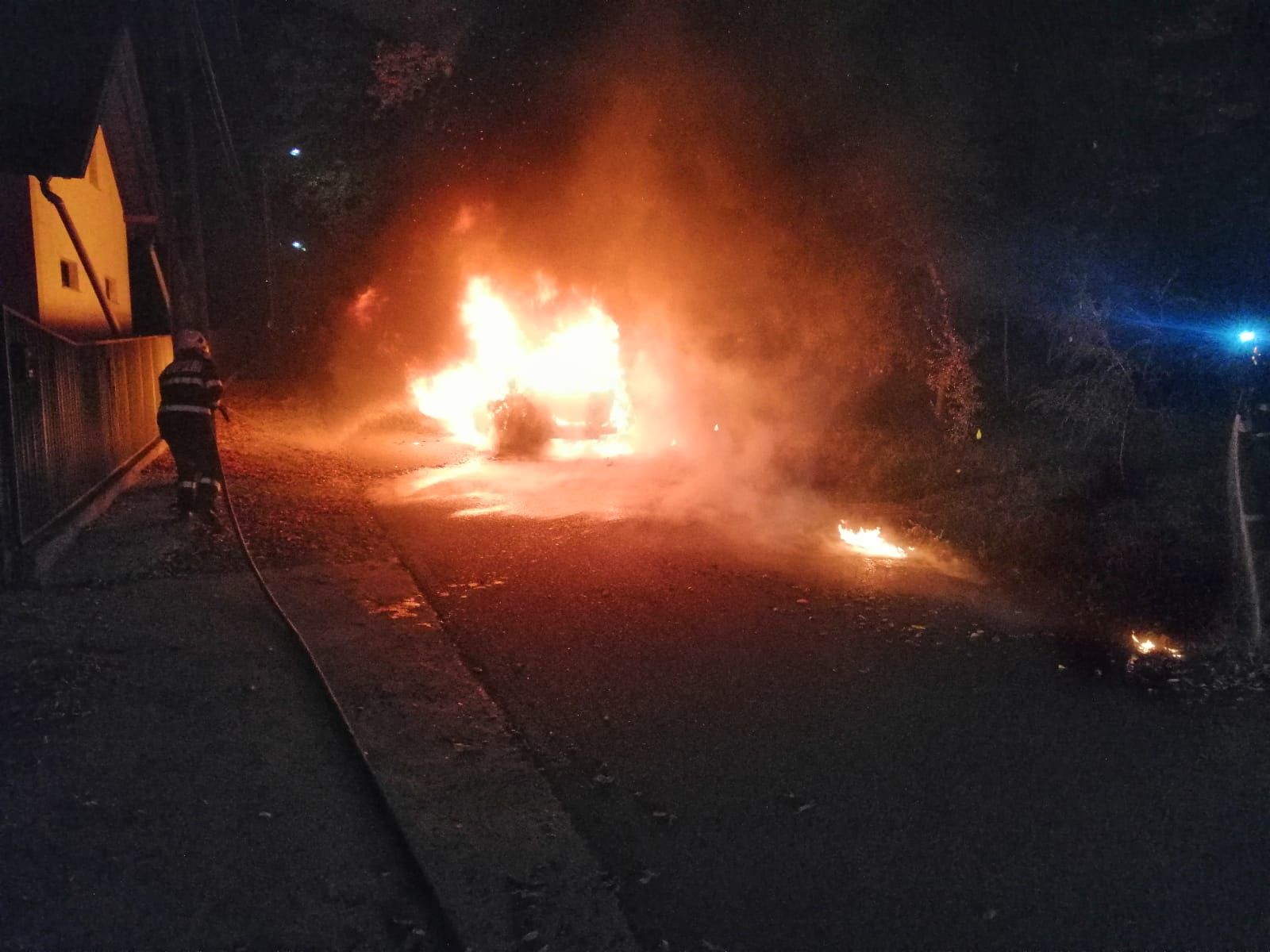 incendiu mașină Gura Humorului