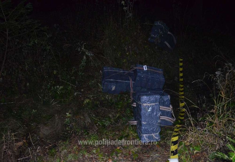 Țigări în valoare de peste 170.000 de lei abandonate, după ce polițiștii de frontieră au tras patru focuri de armă FOTO