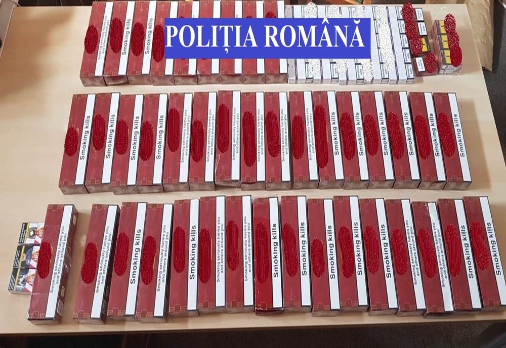 Pasagerii unui autoturism, prinși cu țigări de contrabandă în valoare de peste 10.000 de lei