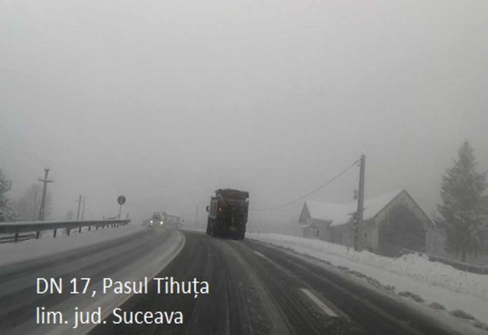Ninsori în jumătatea de nord a Moldovei. Cum se circulă pe drumurile naționale