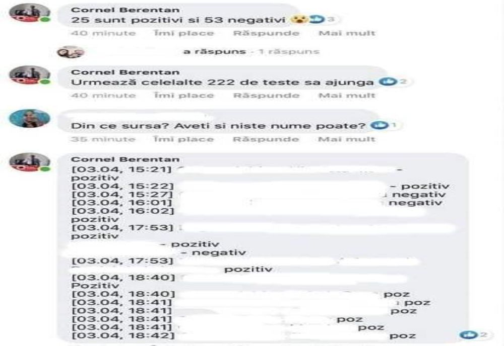 Dosar penal după ce un consilier local  a făcut publică o listă cu angajații Spitalului  Câmpulung Moldovenesc diagnosticați cu coronavirus