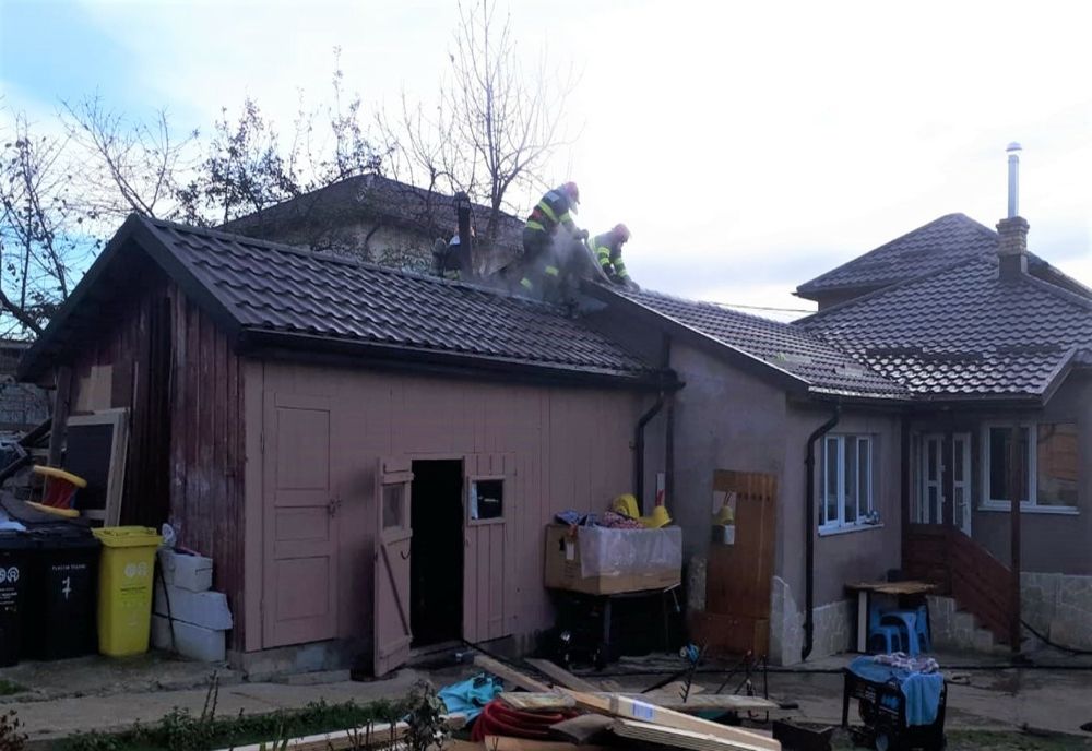 Incendiu în municipiul Suceava (FOTO)