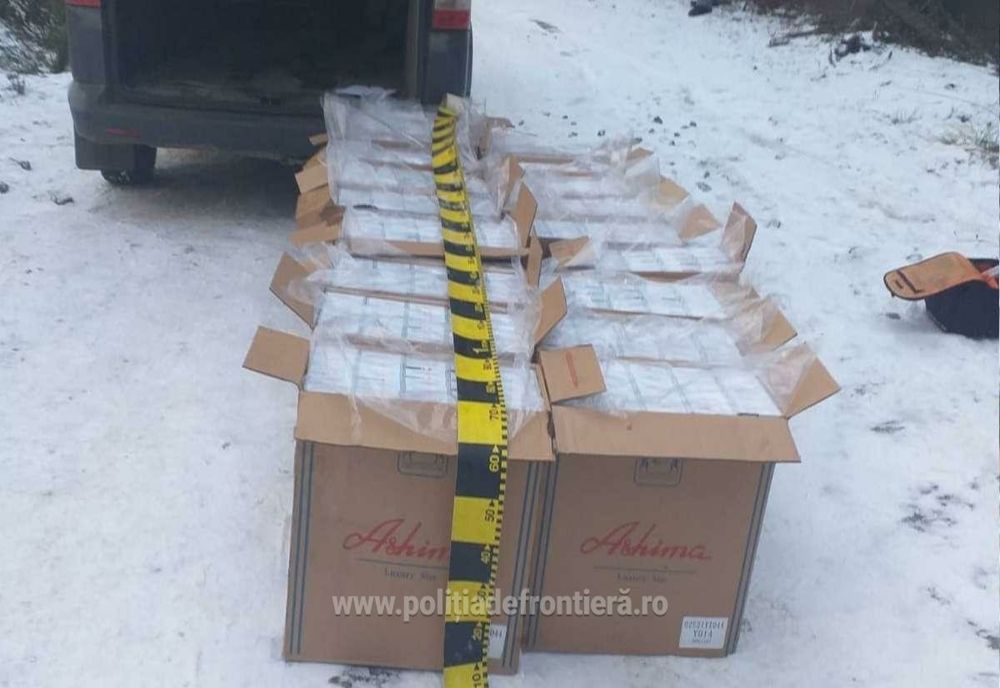 Țigări de contrabandă în valoare de peste 146.000 lei, confiscate de polițiștii de frontieră la Izvoarele Sucevei
